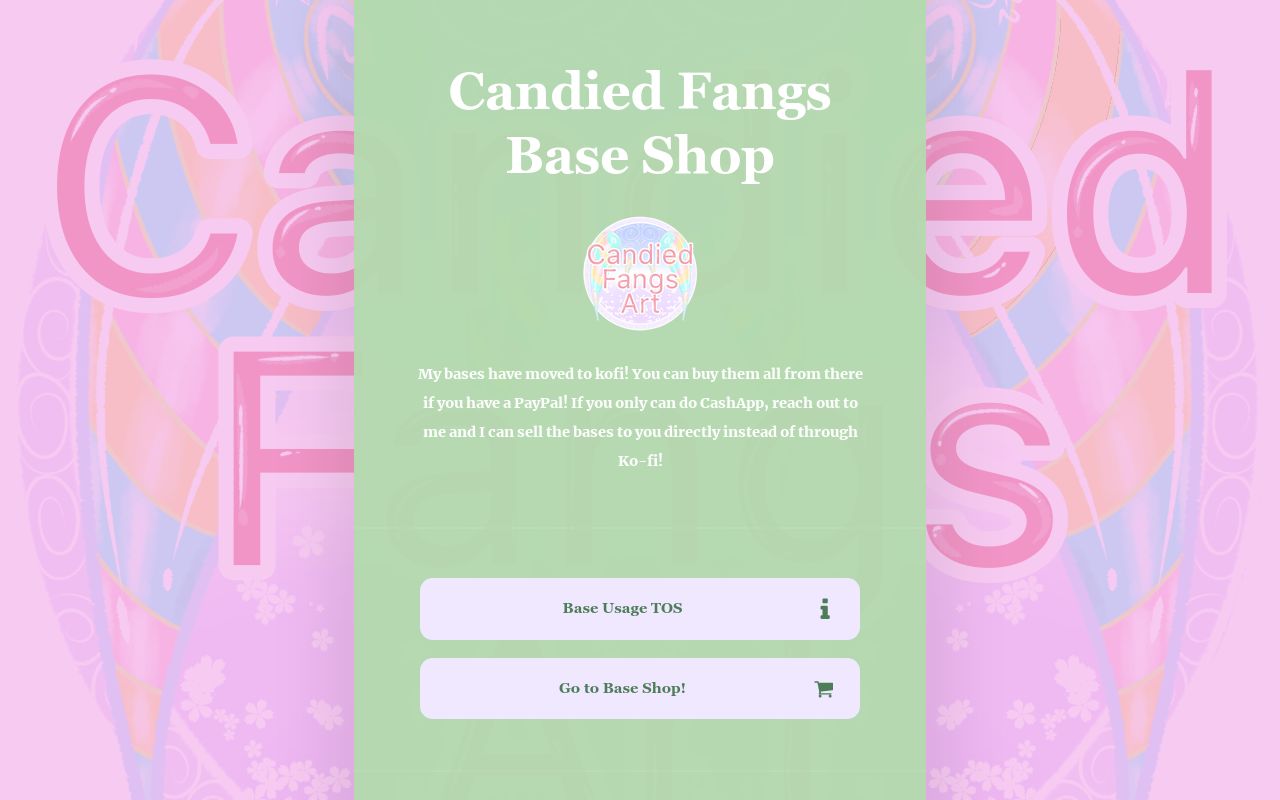 Candied Fangs Base Shop